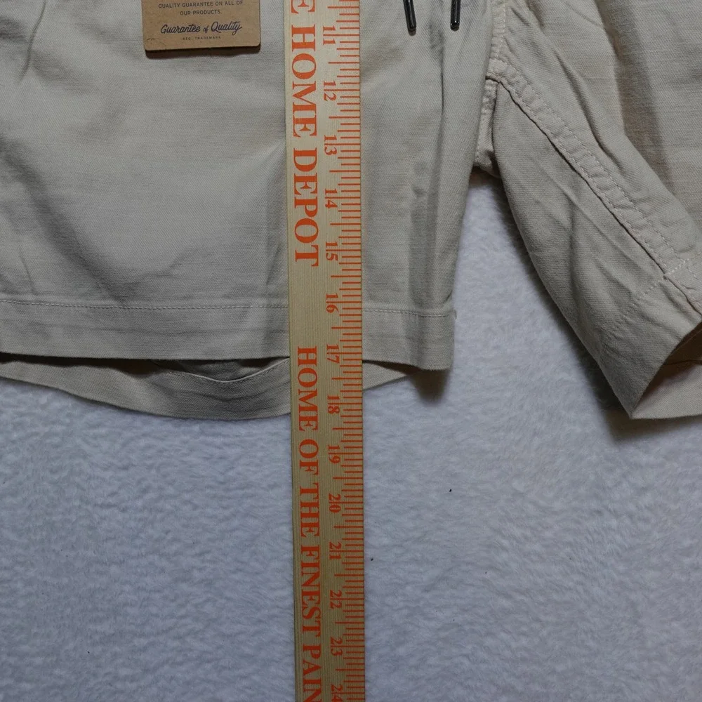 $ 98 Faherty Essential Drawstring Short Men's M Stone Organic Cotton 6.5 Inseam